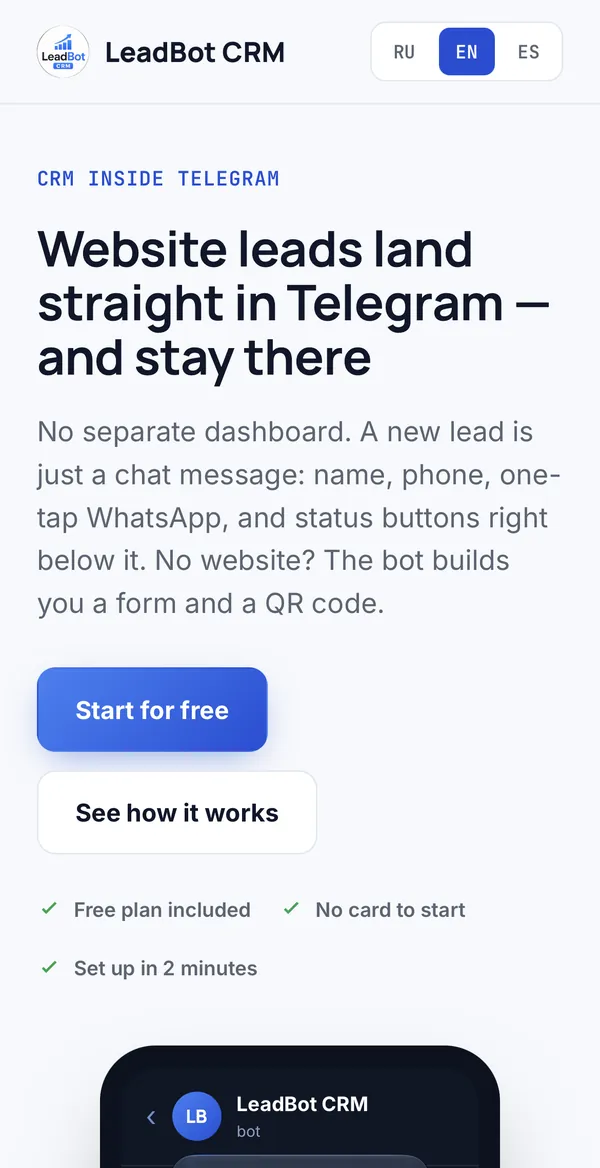 LeadBot CRM
